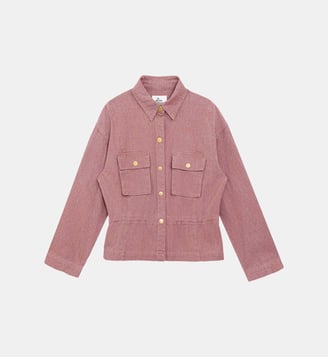 Veste col chemise uni VITA - La Petite Etoile - Vieux rose