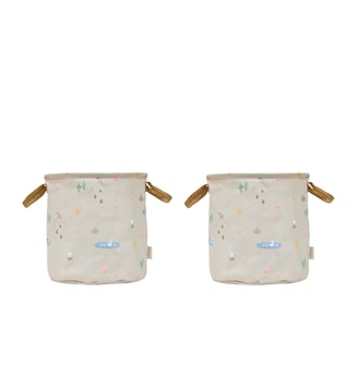 Panier de rangement en polyester Mini - OYOY - Beige