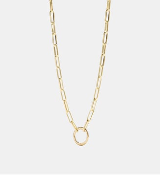Chaine de collier en maille rectangle - Les Néréides - Jaune