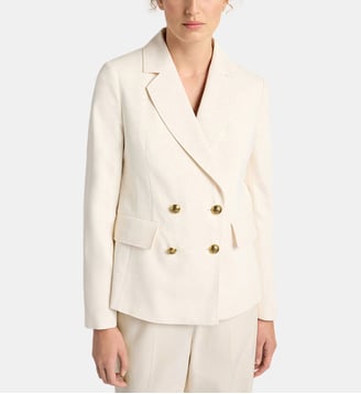 Veste sierra en chevron uni - Momonì - Blanc