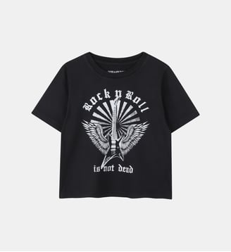 T-shirt coupe droite - Zadig&Voltaire Kids - Black