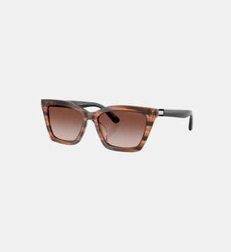 Lunettes de soleil Papillon EA4250U - Emporio Armani - Marron rayé brillant