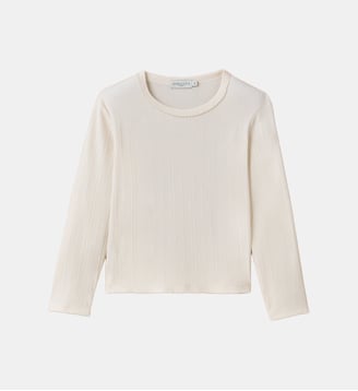 T-shirt manches longues Fille - Cyrillus - Écru