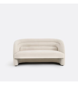 Canapé 2 places, en chenille fine - La Redoute Interieurs - Beige