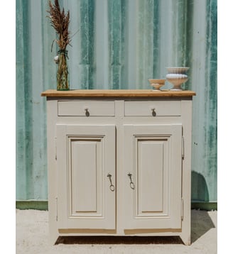 Buffet en bois crème Gilbert N°1542- Produit chiné - Debongout - Bois clair