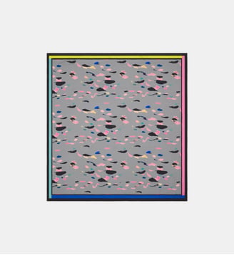 Foulard En Soie Drop Color - Lanvin - Gris