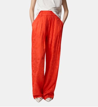Pantalon en jacquard fleuri - Pinko - Orange