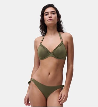 Bikini avec bijou - Chantelle - Blanc et vert