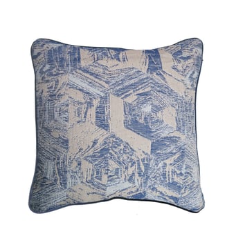 Housse de coussin pur coton - Garnier Thiebaut - Bleu