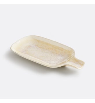 Repose cuillère en grès émail réactif nacré - La Redoute Interieurs - Beige nacre