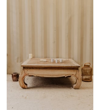 Table basse en bois Léonie N°1129- Produit chiné - Debongout - Bois clair