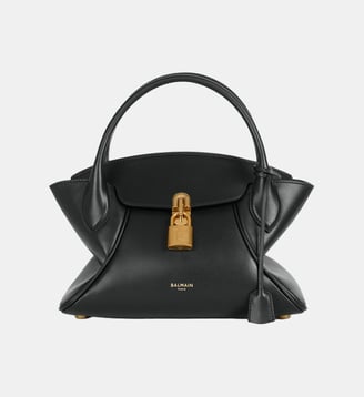 Sac Pulse Day Small en cuir lisse - Balmain - Noir
