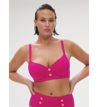 Haut de maillot de bain avec armatures - Rose Hibiscus - Simone Pérèle - Rose