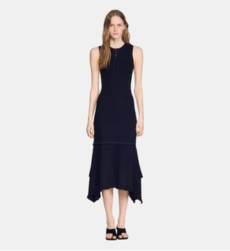 Robe pointelle fantaisie - Sandro - Noir