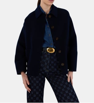 Manteau court en laine double face - PERRINEA Gerard Darel