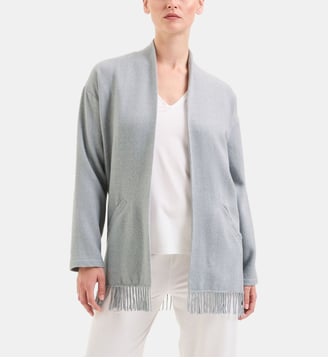 Poncho  en laine, Laurence - Laurence Tavernier - Gris chine