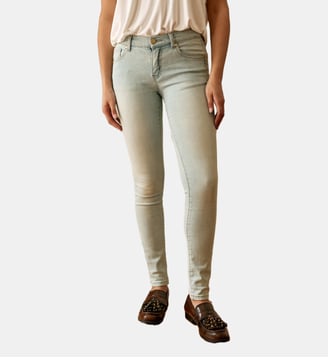 Jeans skinny uni MAUDE B - La Petite Etoile - Bleu délavé