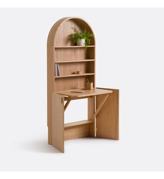 Bureau bibliothèque - La Redoute Interieurs - Plaqué chêne