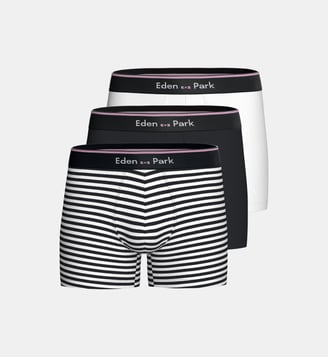 Lot de 2 boxers pour homme Eden Park - Eden Park - Bleu marine et blanc