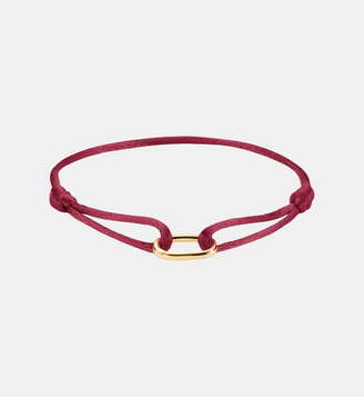 Bracelet textile rouge Connect - Thomas Sabo - Bordeaux et jaune doré