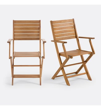 Lot de 2 fauteuils de jardin en acacia - La Redoute Interieurs - Acacia