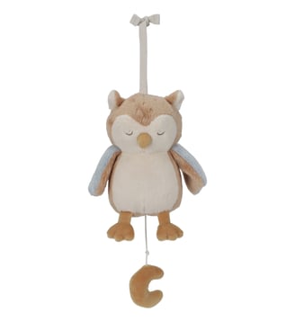 Peluche musicale hibou - Little Dutch - Bleu