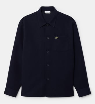 Surchemise flanelle épaisse - Lacoste - Bleu marine