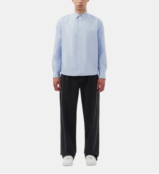 Chemise Ouatée 1/1 Oversized Col Kent - Studio Seidensticker - Bleu clair