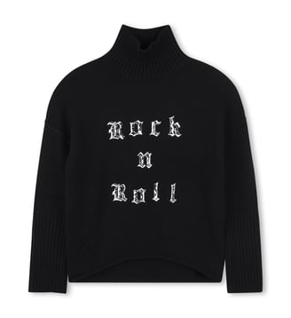 Pull en tricot à col montant - Zadig&Voltaire Kids - Black