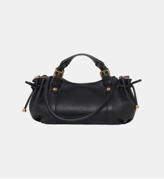 Mini sac à main en cuir grainé intérieur métallisé– 12H - Gerard Darel - Noir