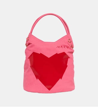 Sac à motif cœur sur le devant - Marni - Pink