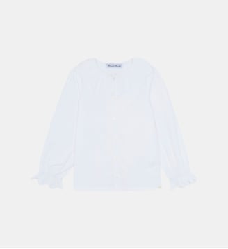 Blouse -  coton col volanté - Tartine Et Chocolat - Blanc
