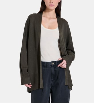 Gilet Gypsine ample uni en viscose - Zapa - Kaki