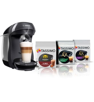 Tassimo TAS102EC6  Happy Noir + 3 packs de T- Di - Bosch - Noir