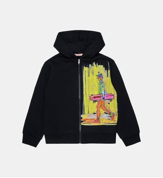 Sweat-shirt avec motif skateur - Marni - Noir