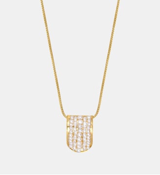 Collier   doré à l'or fin - Dalila - Satellite - Blanc