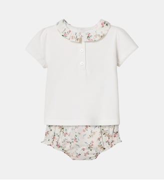 Ensemble T-shirt et bloomer en tissu liberty Cyrillus