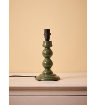 Pied de lampe en bois Bertille - Petit Modèle - Cyrillus - Vert lichen