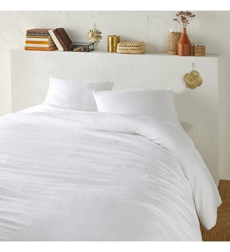Parure de lit microfibre lavée polyester recyclé La Redoute Interieurs