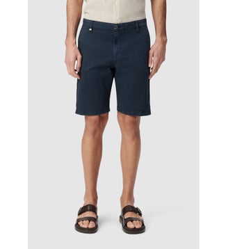 Bermuda droit coton stretch - Ikks - Bleu marine