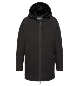 Manteau long à capuche - Schott - Noir