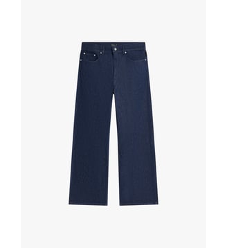 Jean droit en denim - Agnès b. - Bleu denim