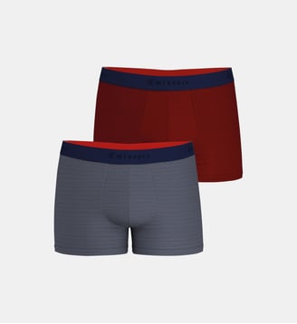 Boxers, lot de 2, FAIT EN FRANCE - Eminence - Bleu rouge