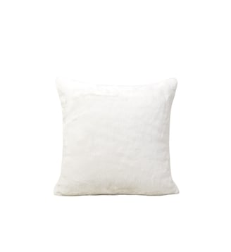 housse de coussin  Fausse fourrure souple au toucher ultra doux - Madura - Blanc hermine