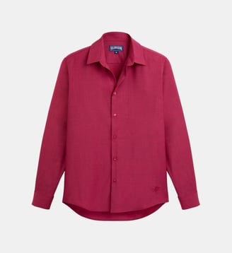 Chemise en laine unie - Vilebrequin - Pourpre