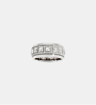 Bague Rockaway Spinner semi pavée et argent - Statement - Argent