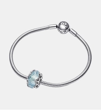 Charm Murano Flocon de Neige Bleu Hiver Pandora