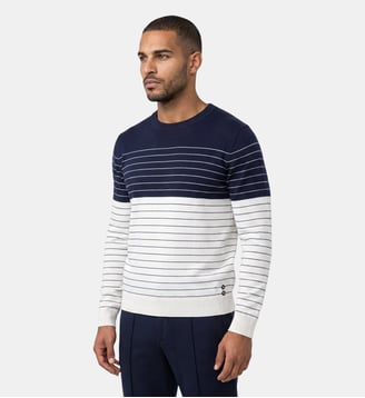 Pull en coton à fines rayures Ron Dorff