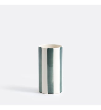 Vase en céramique à rayures, H18 cm La Redoute Interieurs