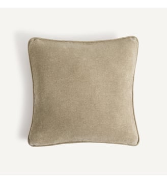 Housse de coussin, velours chenille - AM.PM - Sable